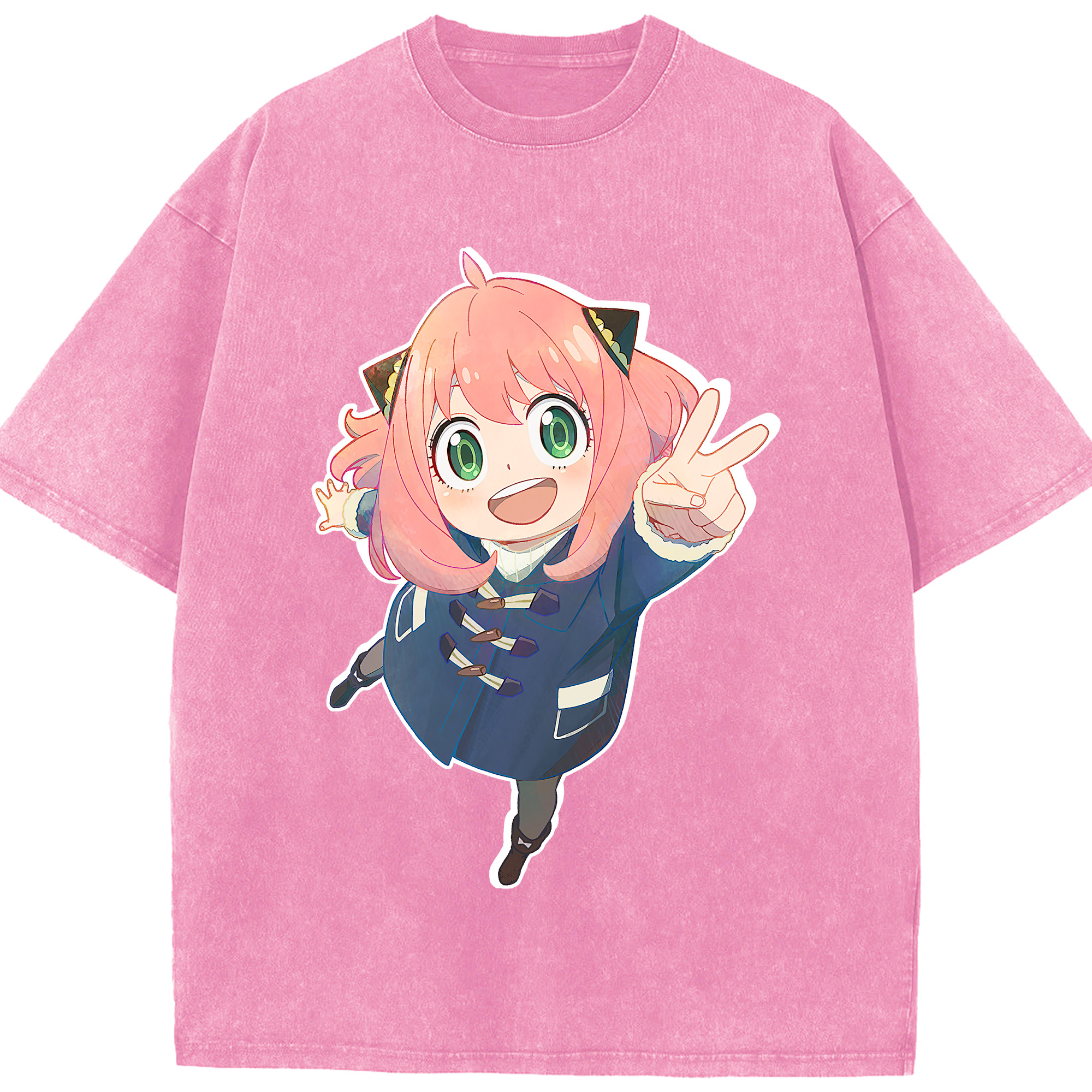 （画像用） SPY×FAMILY间谍家家酒 綿100% ヴィンテージ風 半袖Tシャツ（フロントプリント）